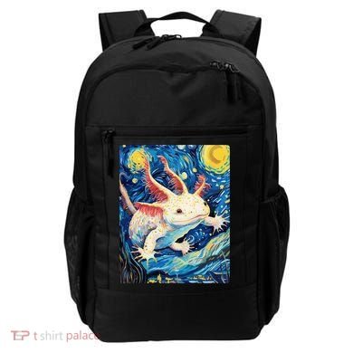 Classic Axolotl Vintage Starry Night Axolotl Backpack