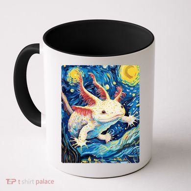 Classic Axolotl Vintage Starry Night Axolotl Coffee Mug