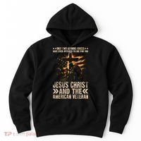 Christian American Veteran Patriotic Memorial Jesus Gift Hoodie thumb 0