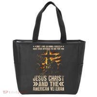 Christian American Veteran Patriotic Memorial Jesus Gift Tote Bag thumb 0