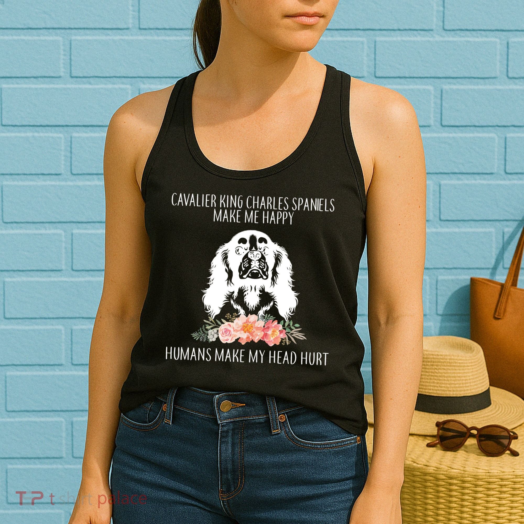 Cavalier King Charles Make Me Happy Women's Tank Top