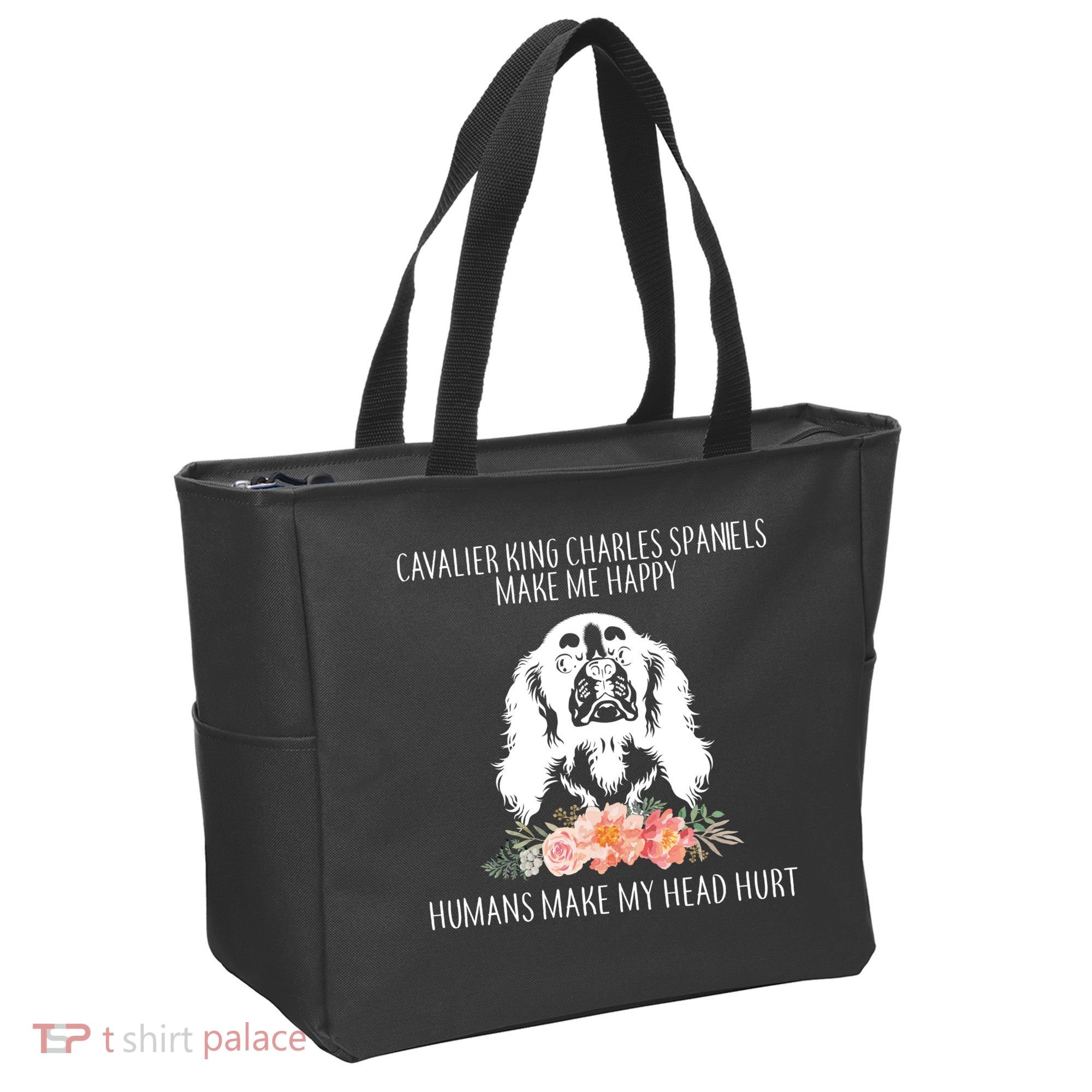 Cavalier King Charles Make Me Happy Tote Bag