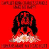 Cavalier King Charles Make Me Happy Santa Hat thumb 1