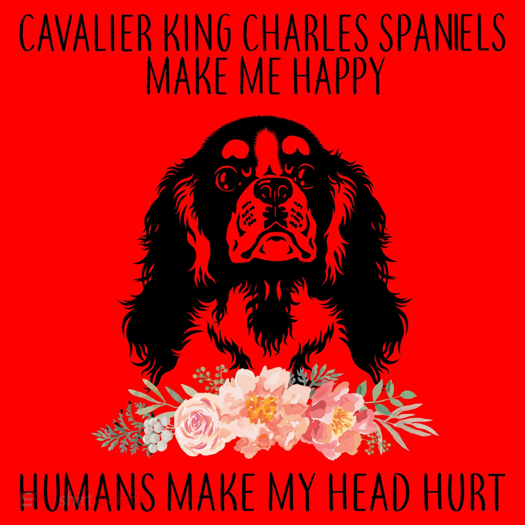 Cavalier King Charles Make Me Happy Santa Hat