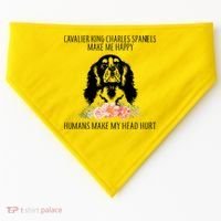 Cavalier King Charles Make Me Happy USA-Made Doggie Bandana thumb 0