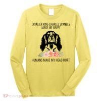 Cavalier King Charles Make Me Happy Long Sleeve Shirt thumb 0