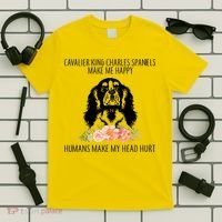 Cavalier King Charles Make Me Happy T-Shirt thumb 5