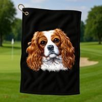 Cavalier King Charles Spaniel Dog Golf Towel thumb 1