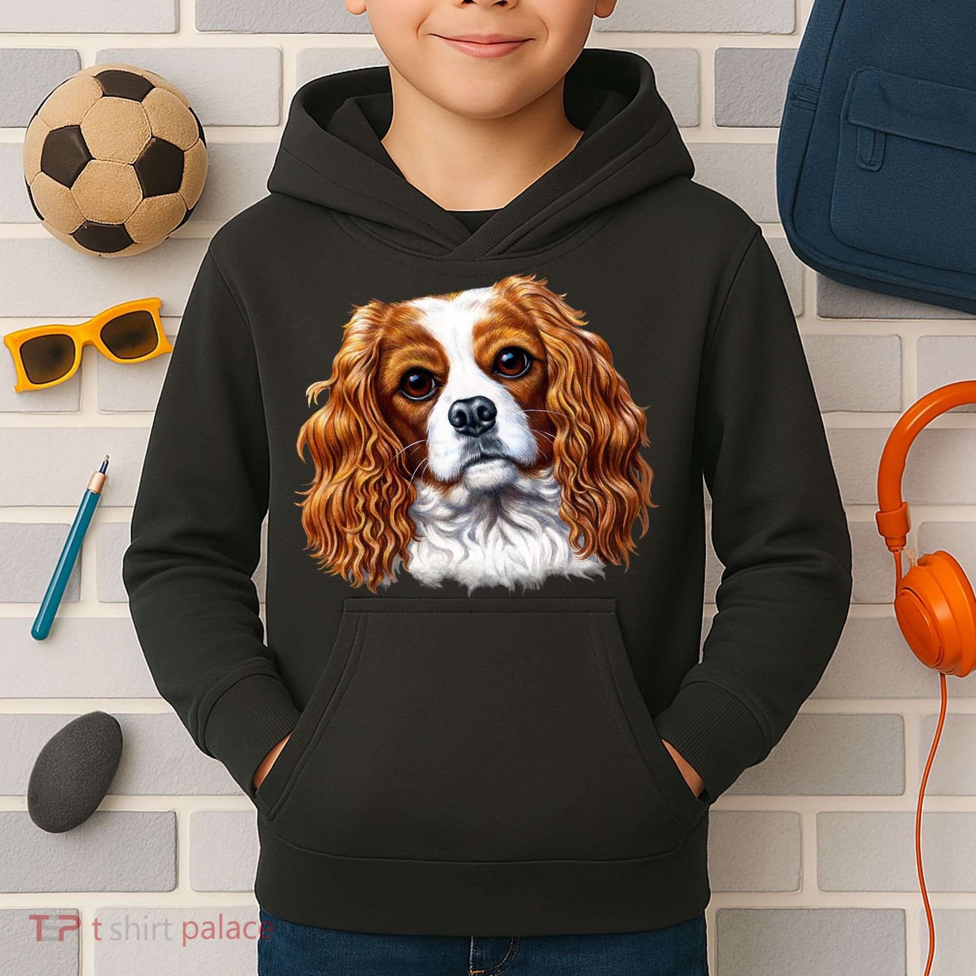 Cavalier King Charles Spaniel Dog Kids Hoodie