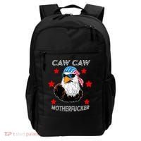 Caw Caw Motherfucker Funny Patriotic Eagle Backpack thumb 0