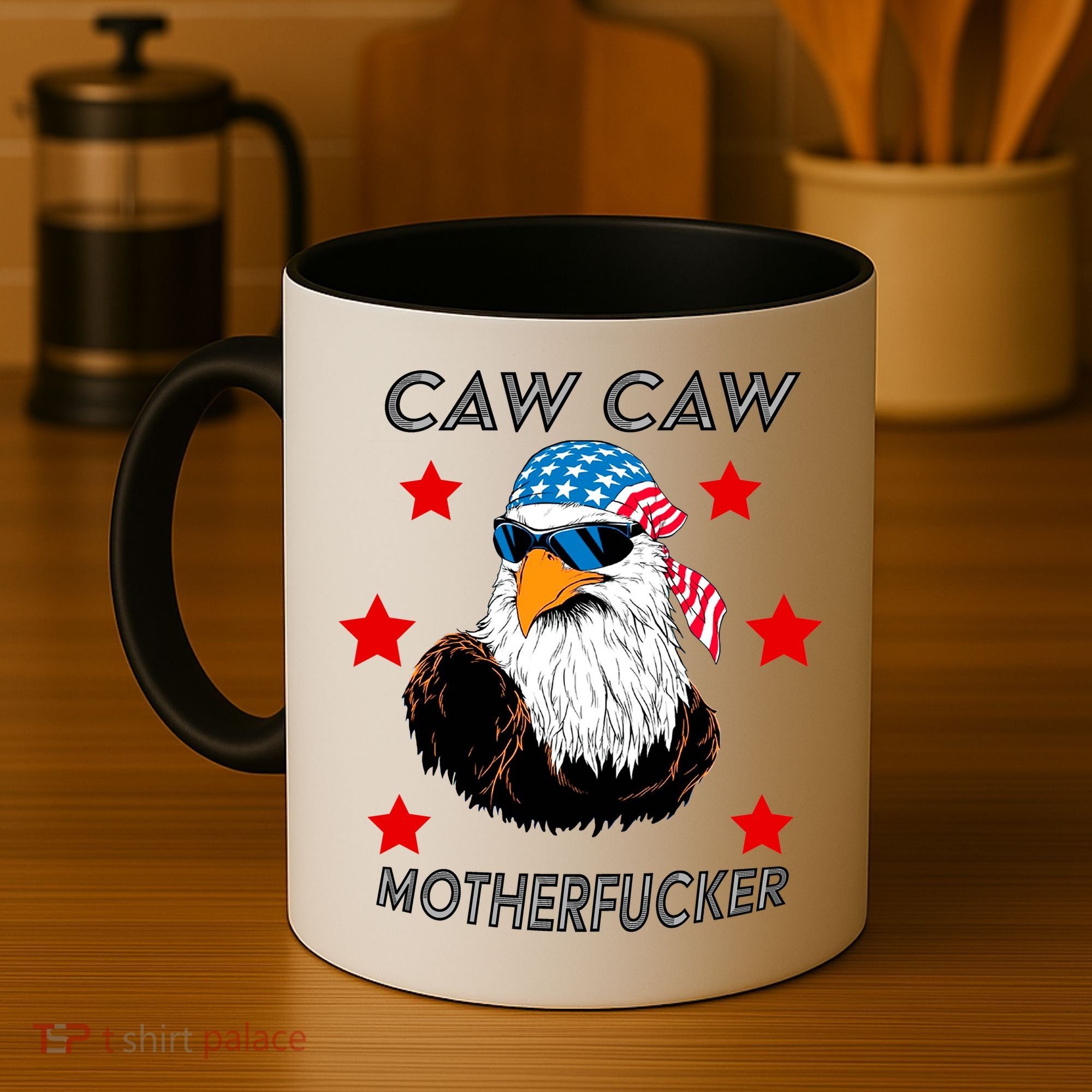 Caw Caw Motherfucker Funny Patriotic Eagle Coffee Mug