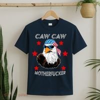 Caw Caw Motherfucker Funny Patriotic Eagle T-Shirt thumb 2