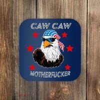 Caw Caw Motherfucker Funny Patriotic Eagle Coaster thumb 0