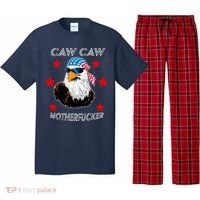 Caw Caw Motherfucker Funny Patriotic Eagle Pajama Set thumb 0