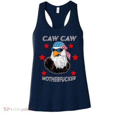 Caw Caw Motherfucker Funny Patriotic Eagle Women's Tank Top