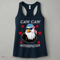 Caw Caw Motherfucker Funny Patriotic Eagle Women's Tank Top thumb 3