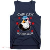 Caw Caw Motherfucker Funny Patriotic Eagle Tank Top thumb 0