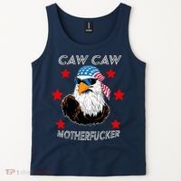 Caw Caw Motherfucker Funny Patriotic Eagle Tank Top thumb 2