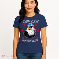 Caw Caw Motherfucker Funny Patriotic Eagle Women's T-Shirt thumb 4