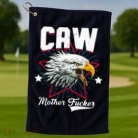 Caw Mother Fucker Golf Towel thumb 1