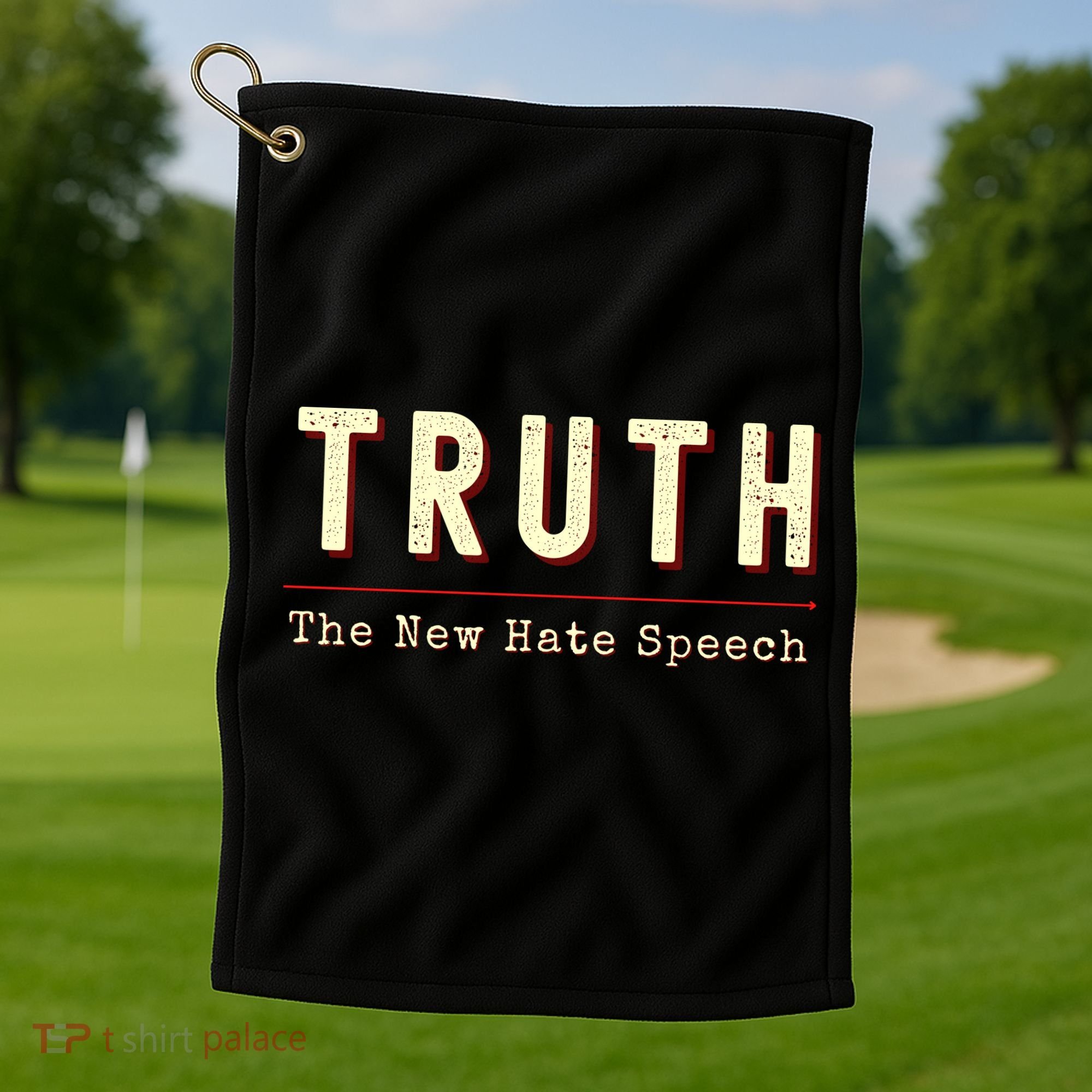 Conservative Anti Woke Cancel Culture Truth The New Hate Speech Golf Towel