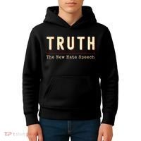 Conservative Anti Woke Cancel Culture Truth The New Hate Speech Kids Hoodie thumb 4