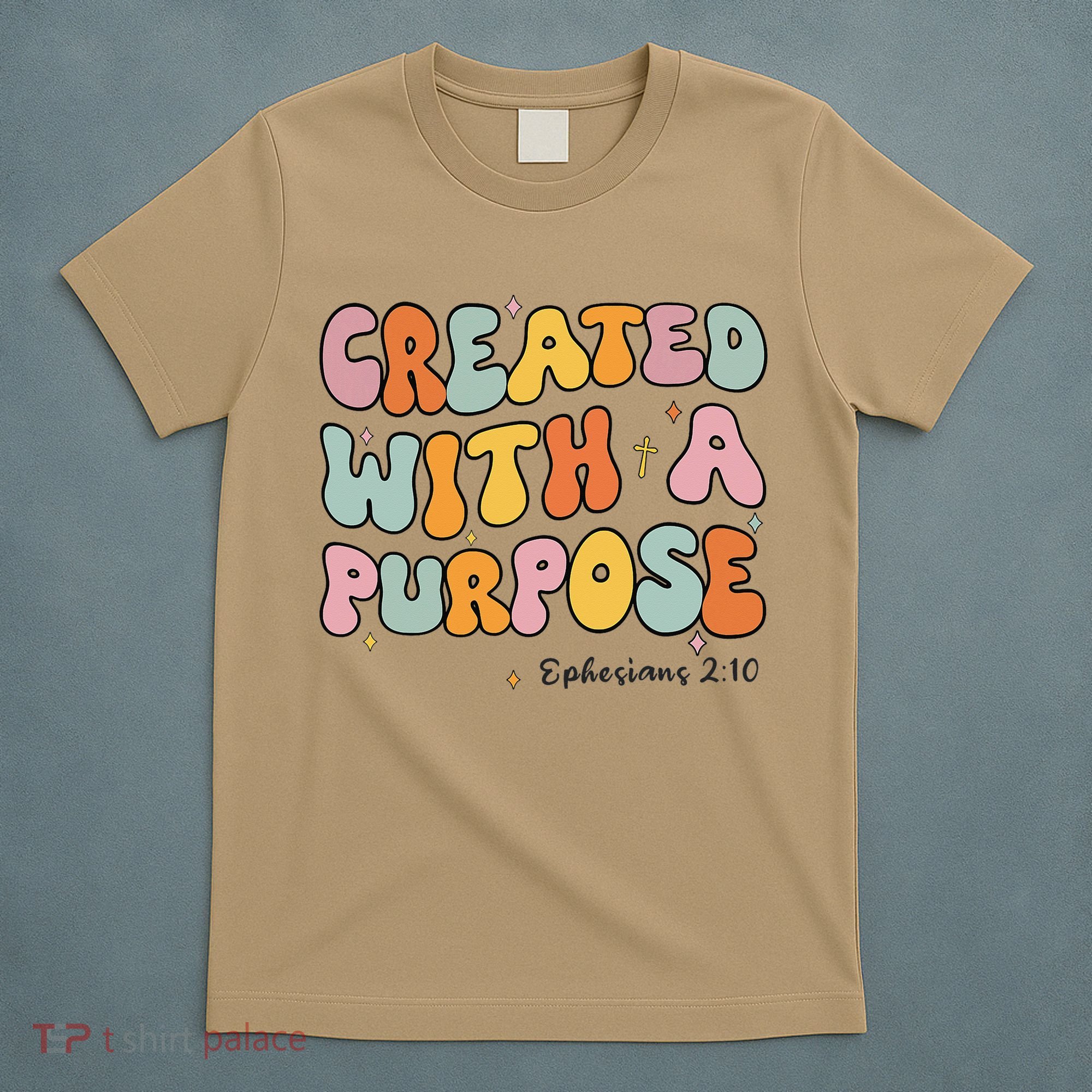 Created A With Purpose Christian Groovy Godsister T-Shirt
