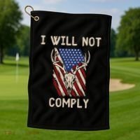 Conservative Anti Woke Politically Incorrect Golf Towel thumb 1