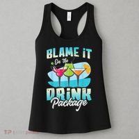 Cruise Alcohol Wine Lover Blame It On The Drink Package Women's Tank Top thumb 3