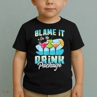 Cruise Alcohol Wine Lover Blame It On The Drink Package Toddler T-Shirt thumb 2