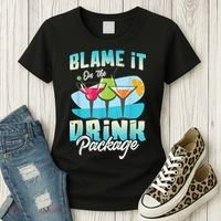 Cruise Alcohol Wine Lover Blame It On The Drink Package Women's T-Shirt thumb 3