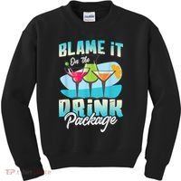 Cruise Alcohol Wine Lover Blame It On The Drink Package Kids Sweatshirt thumb 0