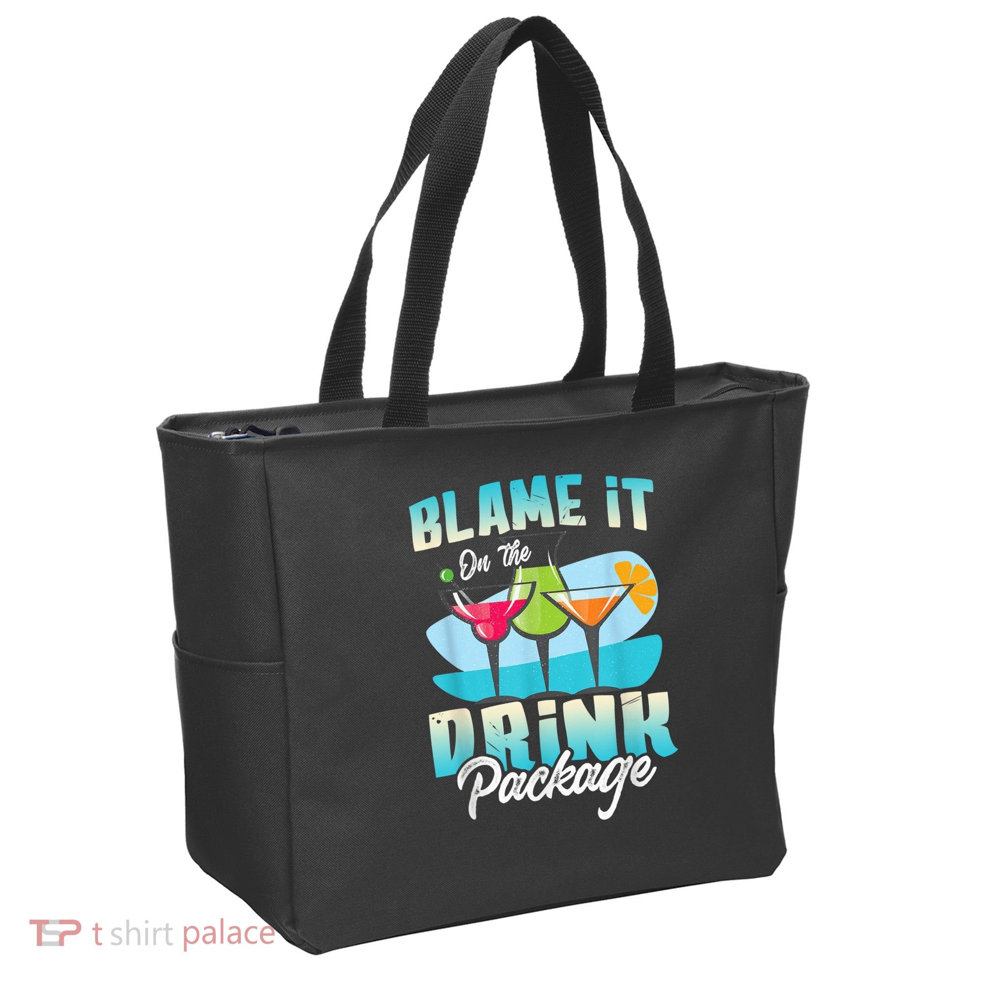 Cruise Alcohol Wine Lover Blame It On The Drink Package Tote Bag