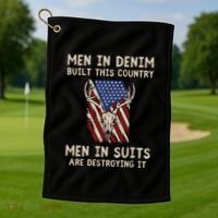 Conservative Anti Woke Politically Incorrect Golf Towel thumb 1