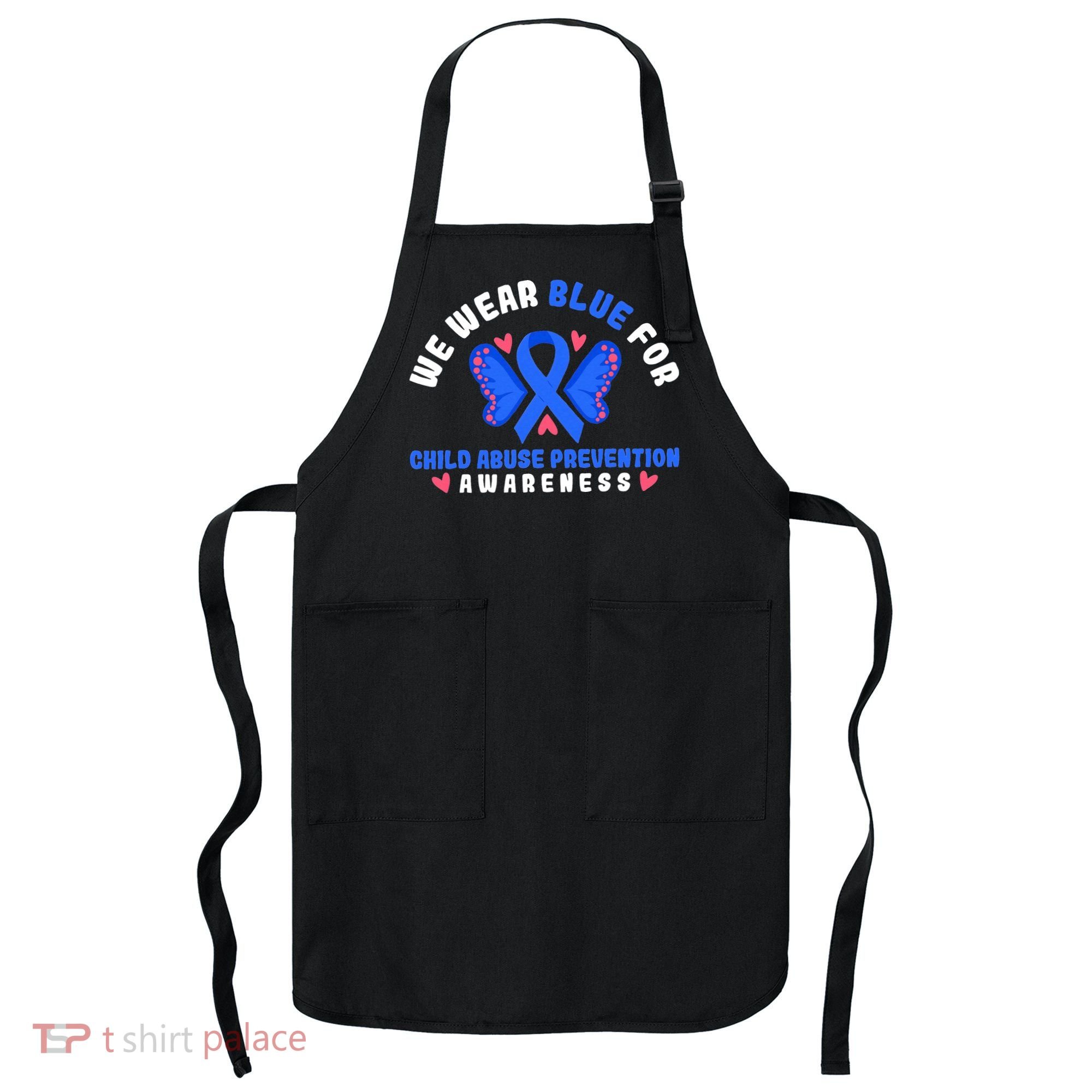 Child Abuse Warrior Prevention Month Blue Ribbon Awareness Apron