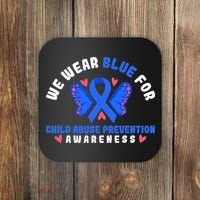Child Abuse Warrior Prevention Month Blue Ribbon Awareness Coaster thumb 0