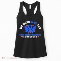Child Abuse Warrior Prevention Month Blue Ribbon Awareness Women's Tank Top thumb 0