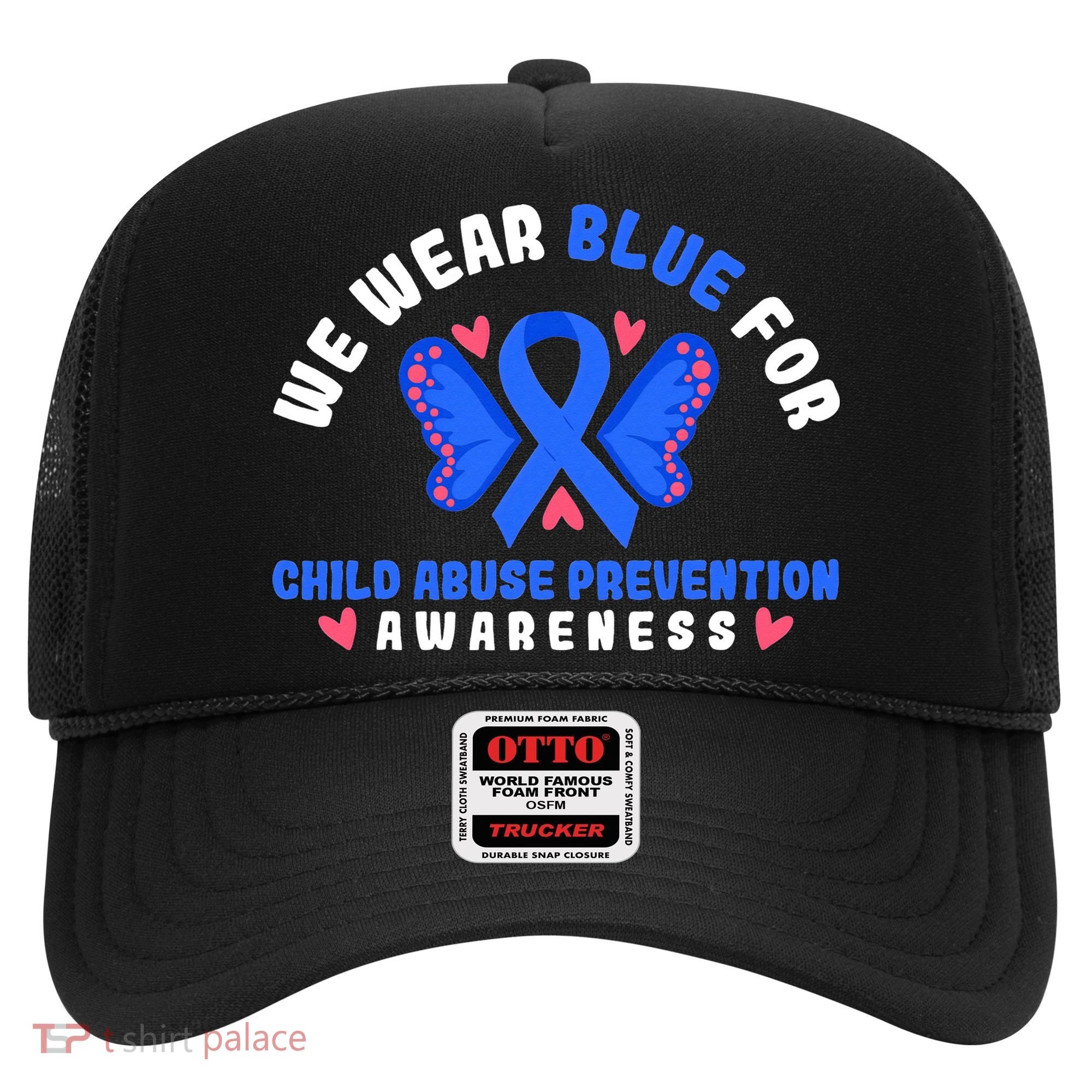 Child Abuse Warrior Prevention Month Blue Ribbon Awareness Hat