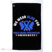 Child Abuse Warrior Prevention Month Blue Ribbon Awareness Golf Towel thumb 0