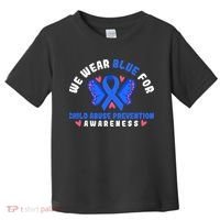 Child Abuse Warrior Prevention Month Blue Ribbon Awareness Toddler T-Shirt thumb 0