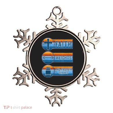 Christian Athlete Workout Gym Weightlifting Jesus Ornament