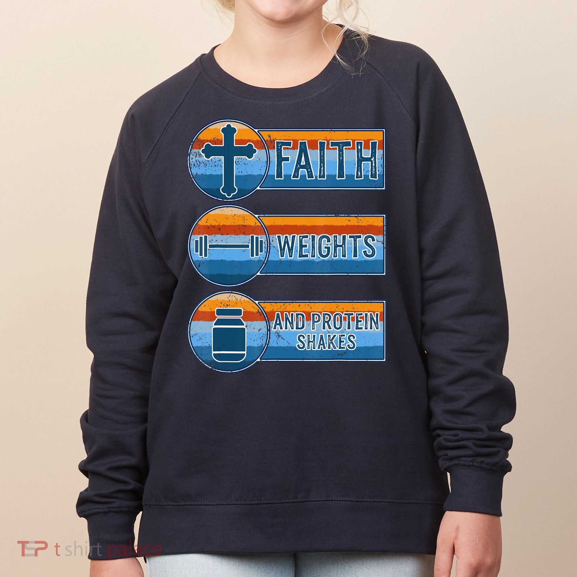Christian Athlete Workout Gym Weightlifting Jesus Women's Sweatshirt