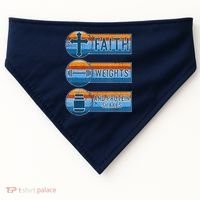 Christian Athlete Workout Gym Weightlifting Jesus USA-Made Doggie Bandana thumb 0