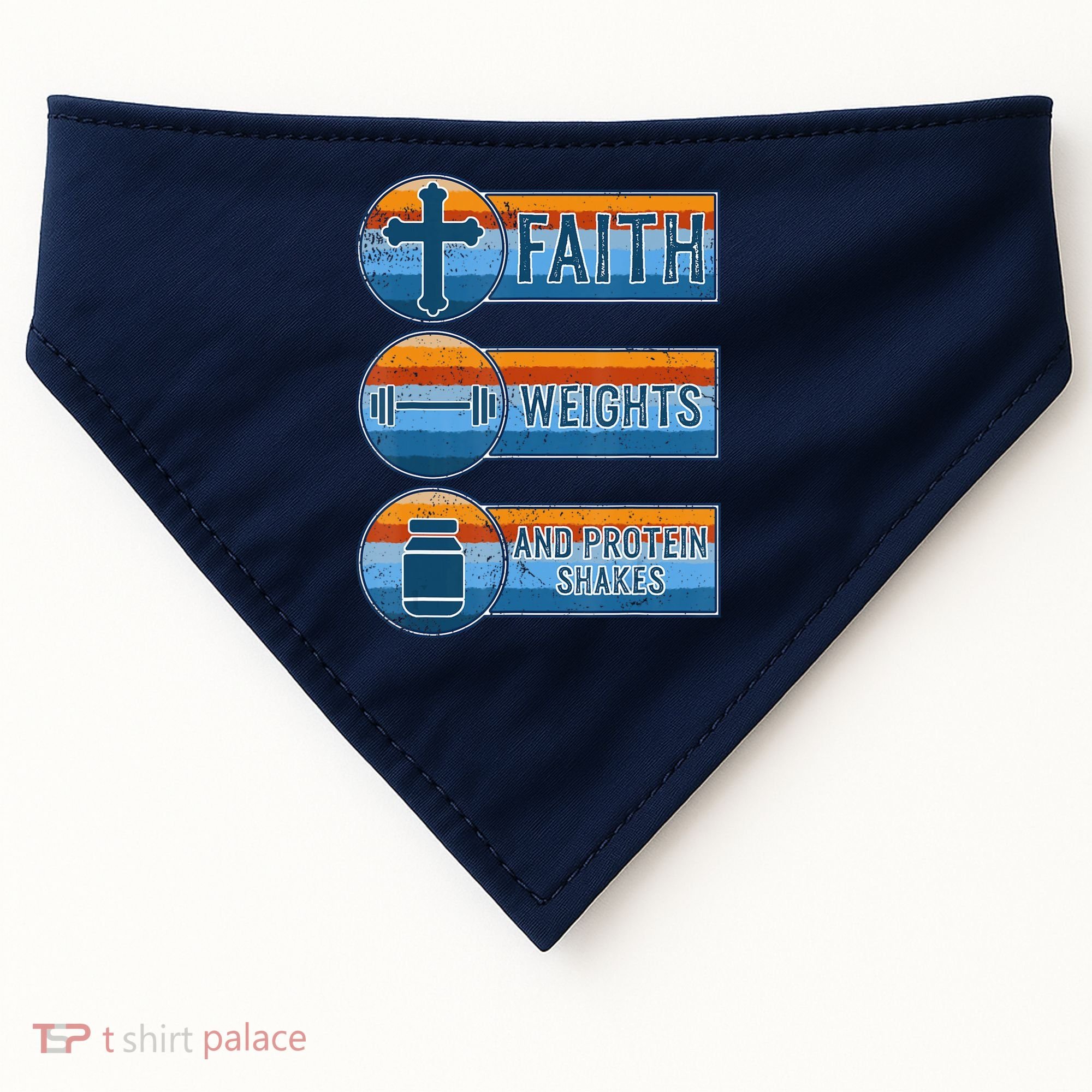 Christian Athlete Workout Gym Weightlifting Jesus USA-Made Doggie Bandana
