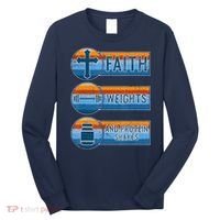 Christian Athlete Workout Gym Weightlifting Jesus Long Sleeve Shirt thumb 0