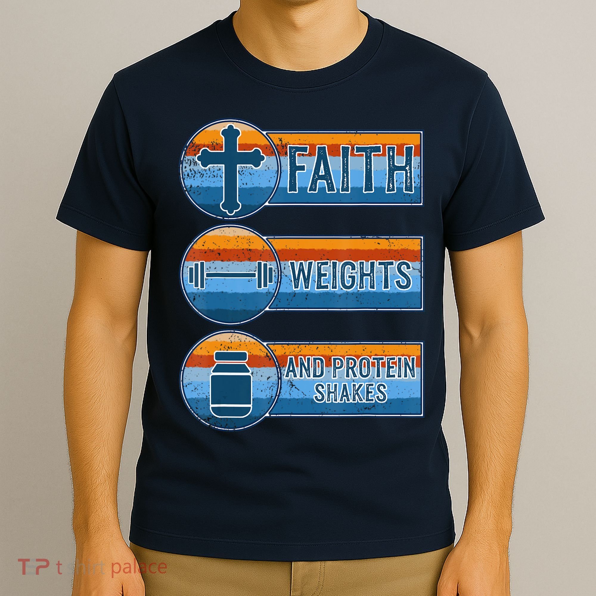 Christian Athlete Workout Gym Weightlifting Jesus T-Shirt