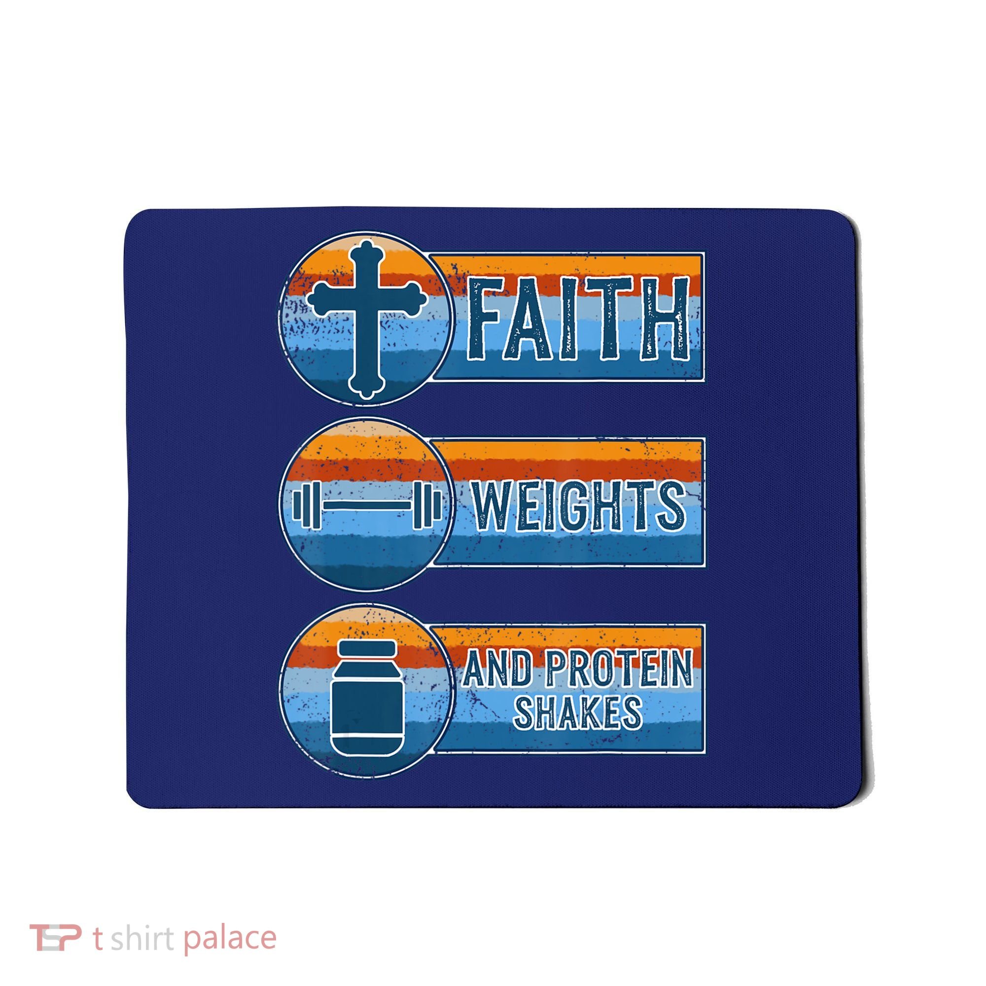 Christian Athlete Workout Gym Weightlifting Jesus Mousepad