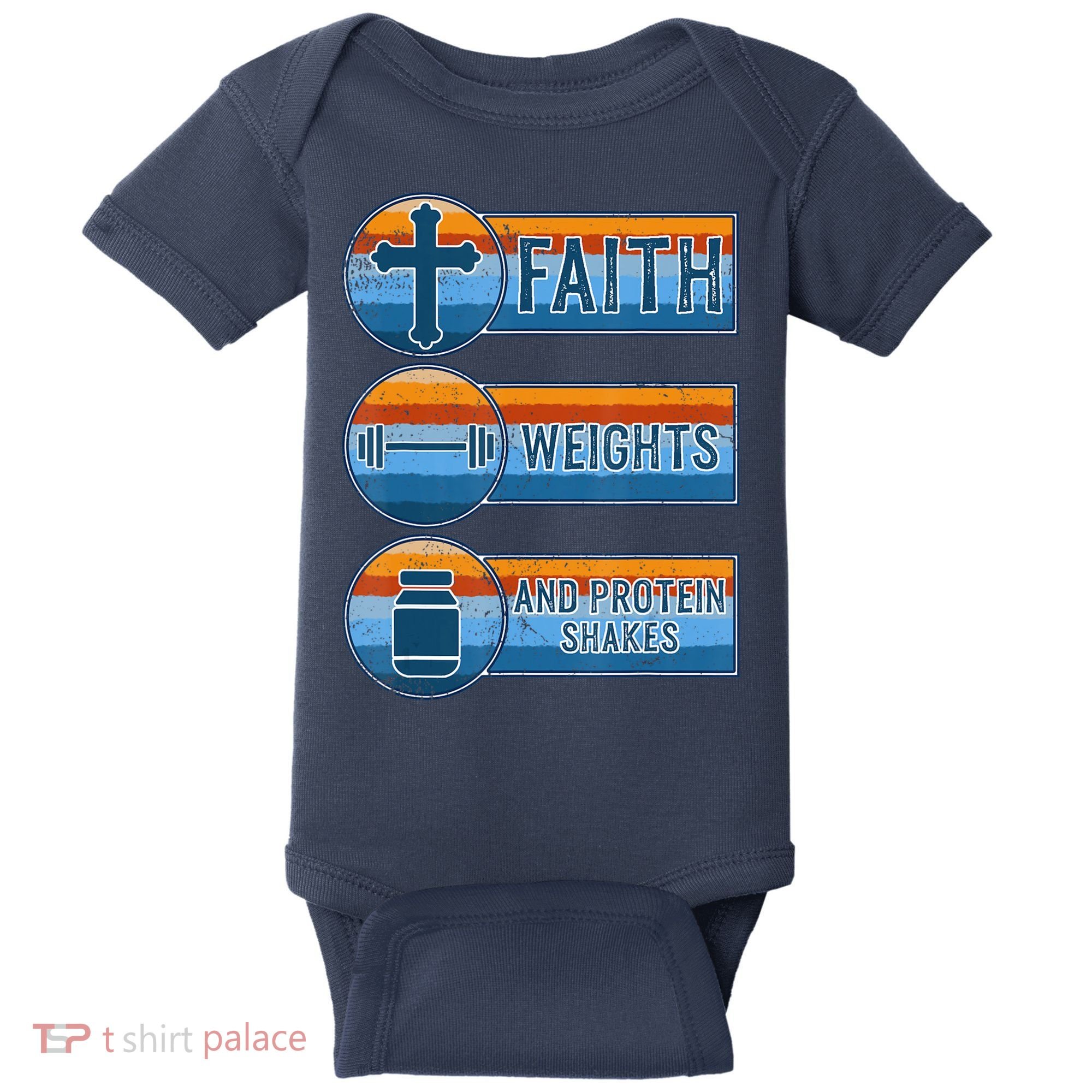 Christian Athlete Workout Gym Weightlifting Jesus Baby Bodysuit