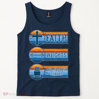 Christian Athlete Workout Gym Weightlifting Jesus Tank Top thumb 2