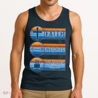 Christian Athlete Workout Gym Weightlifting Jesus Tank Top thumb 3